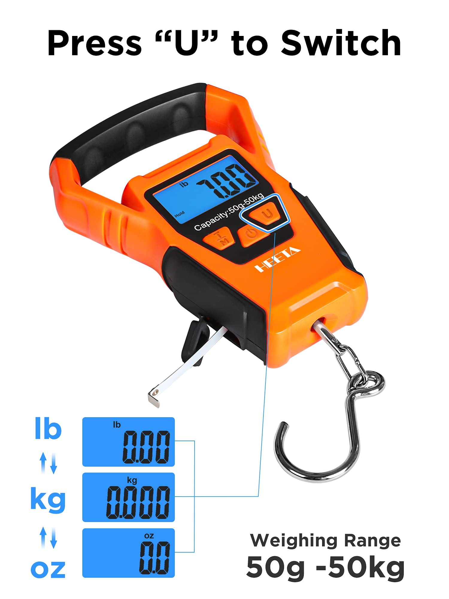 Two AAA batteries included for HEETA scale
