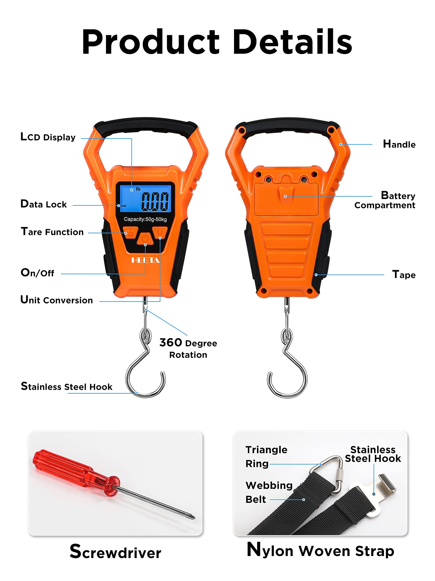Digital readout on HEETA fishing scale
