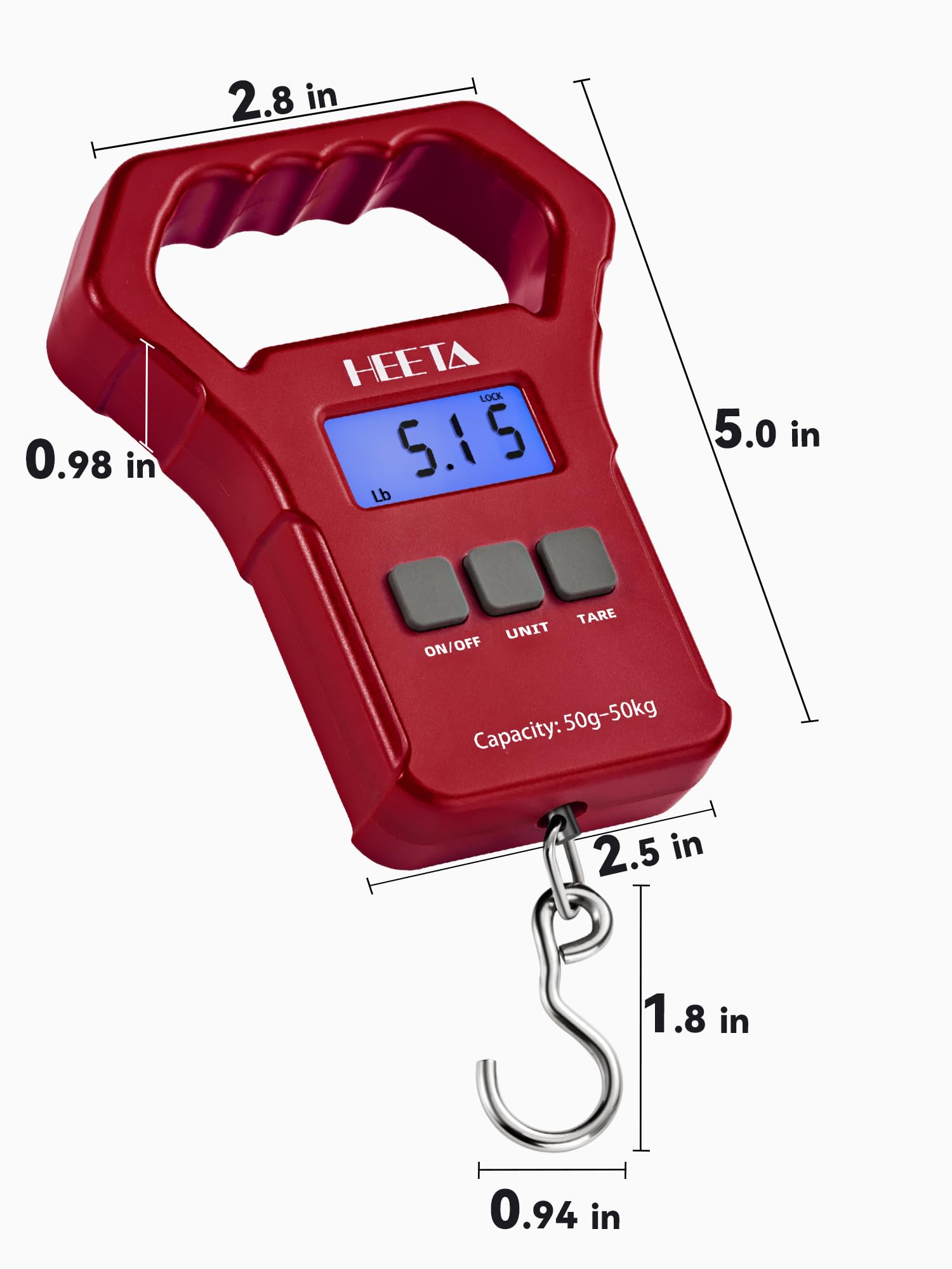 Red HEETA scale marketed as a gift for men