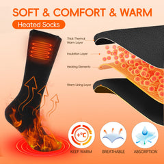 Hettluo heated socks battery pack visible enables long warmth