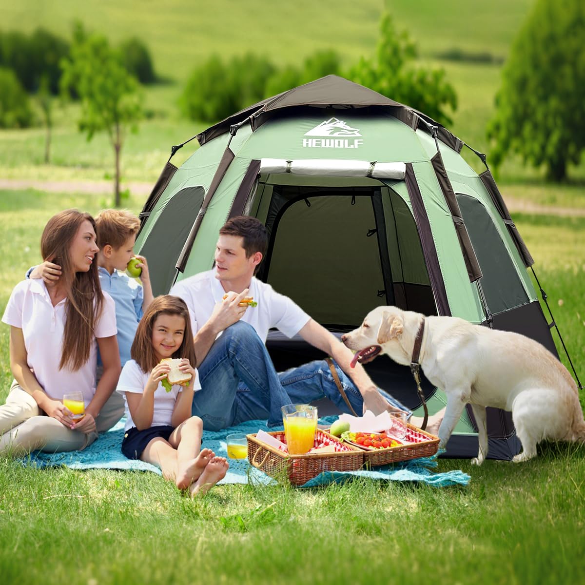 HEWOLF detachable doors improve airflow and flexible campsite configuration.