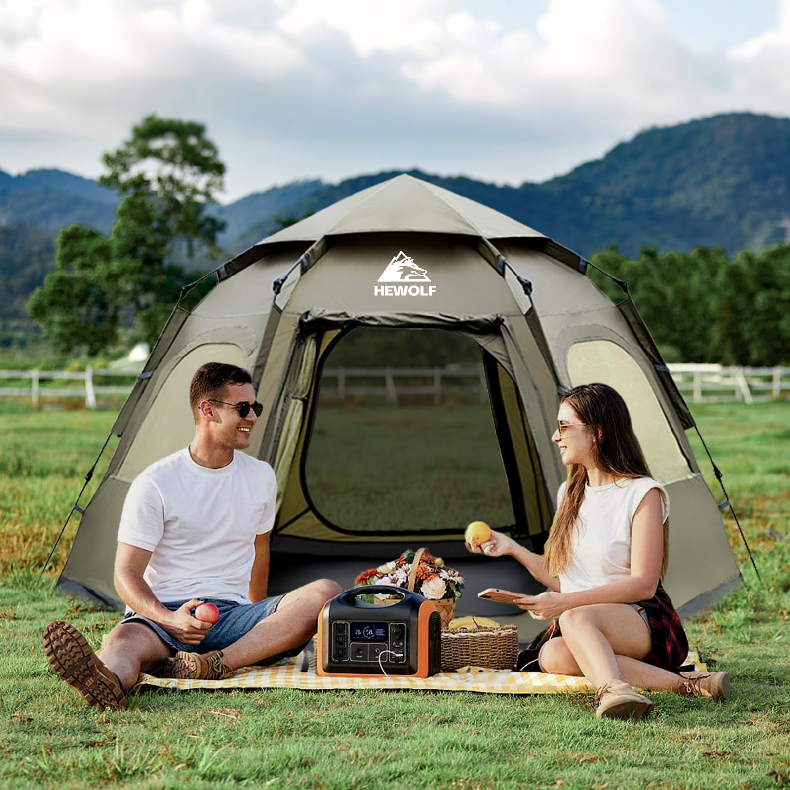 Hewolf easy-disassembly and instant setup save time at the campsite.