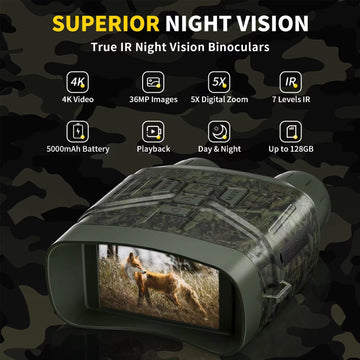 HEXEUM night vision goggles camouflage design for discreet wildlife watching in low light.