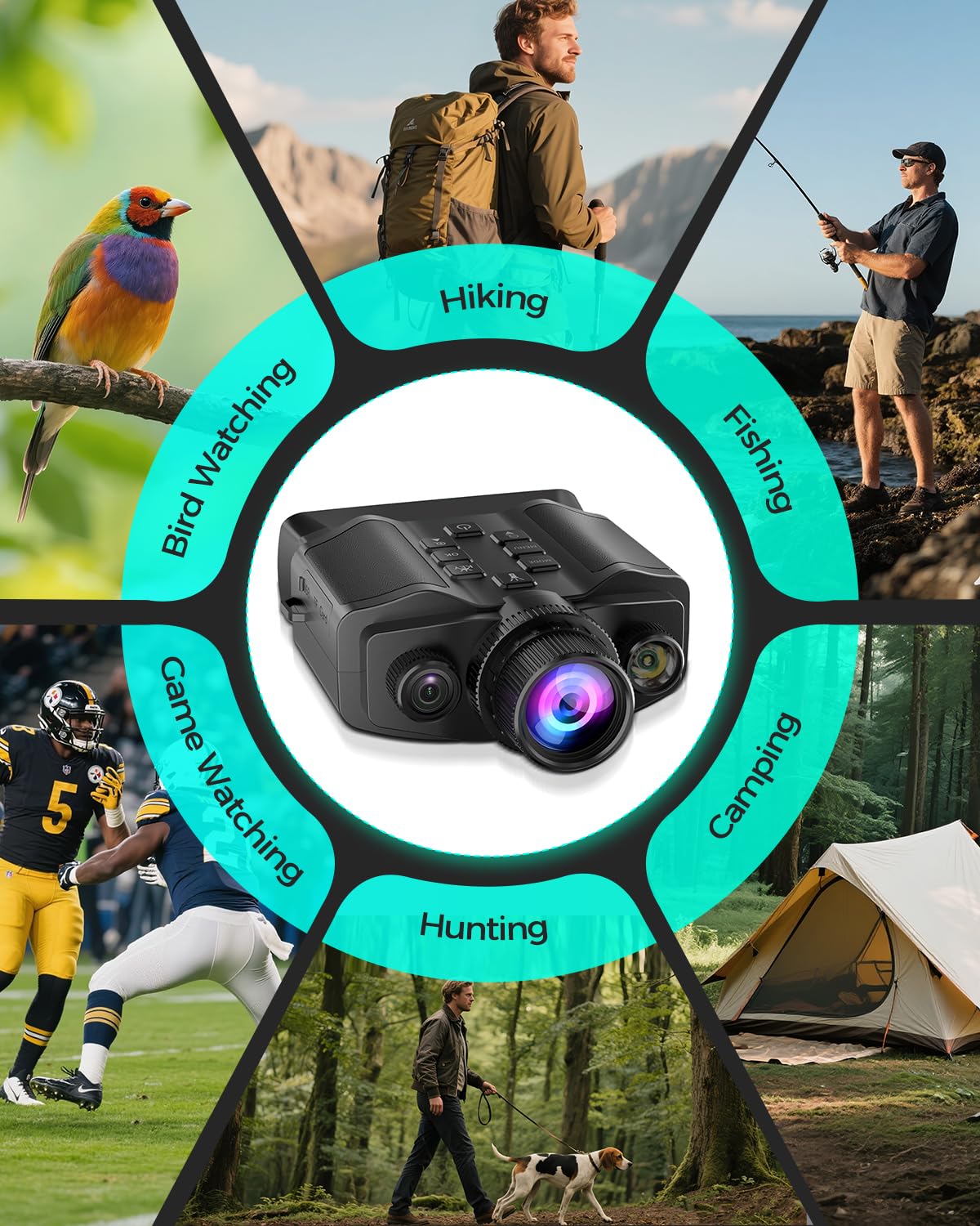 HEXEUM Night Vision Goggles carrying case and accessories keep gear organized