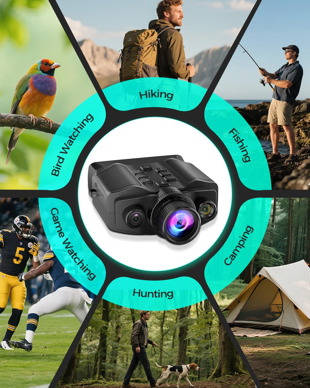 HEXEUM Night Vision Goggles carrying case and accessories keep gear organized