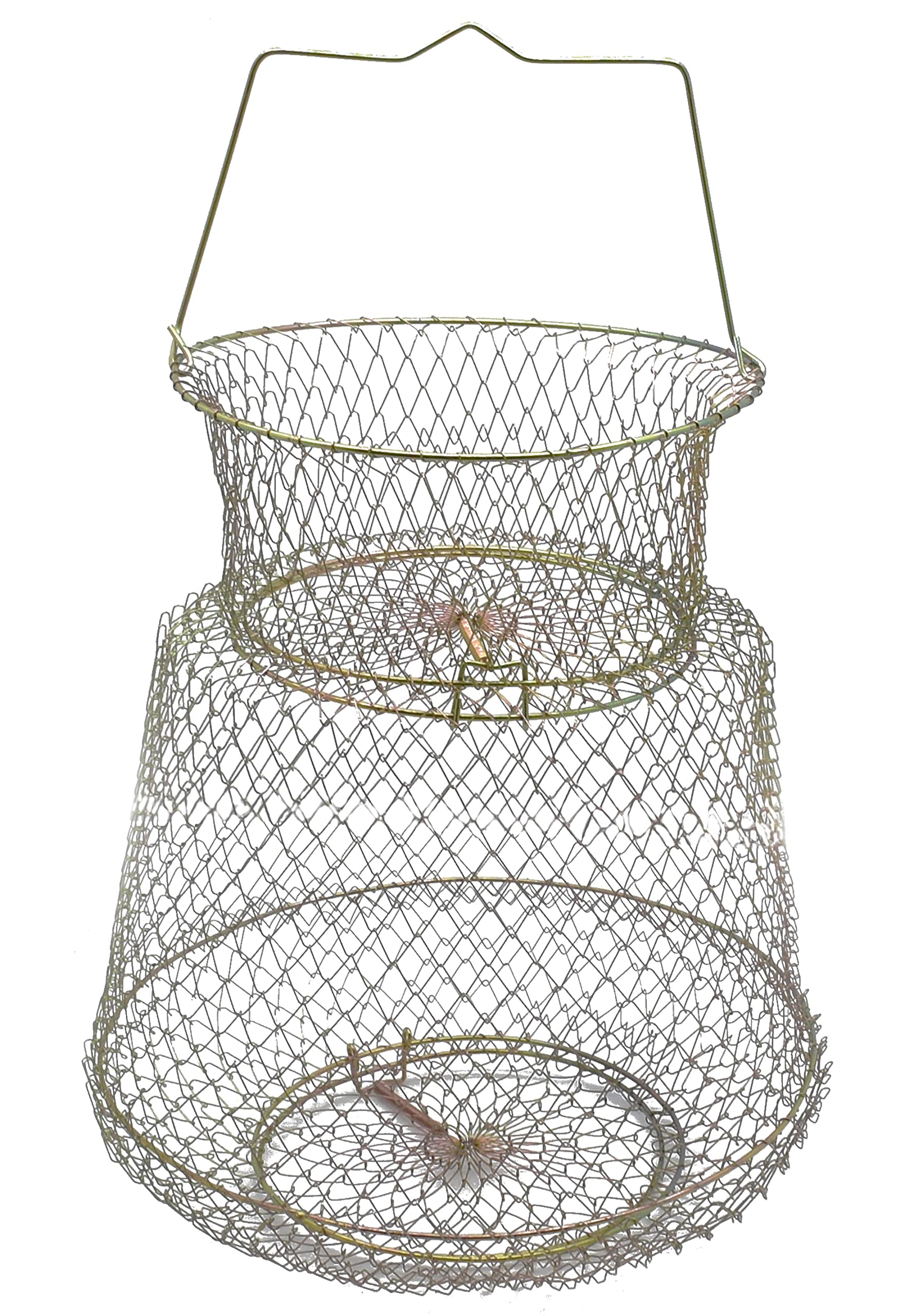 HEXJOZEI metal fish basket 12x14 in folded state