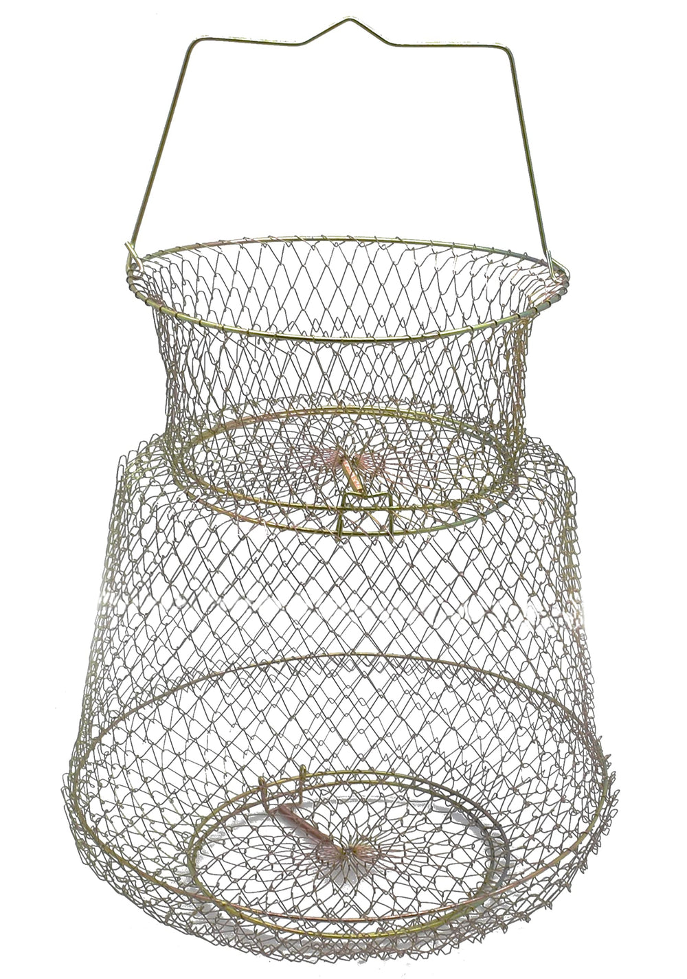 HEXJOZEI metal fish basket 12x14 in folded state