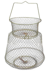HEXJOZEI metal fish basket 12x14 in folded state