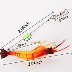 HEXJOZEI shrimp lure with light yellow back color