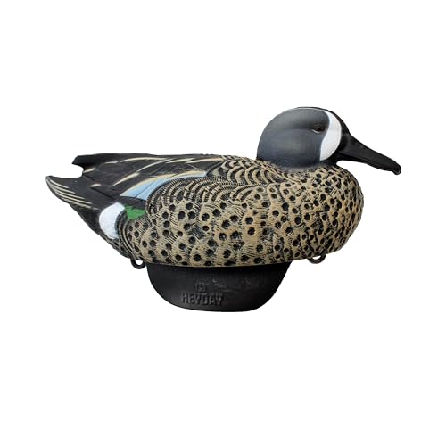 Heyday Blue Wing Teal decoy with HollowCore body reduces weight on water.
