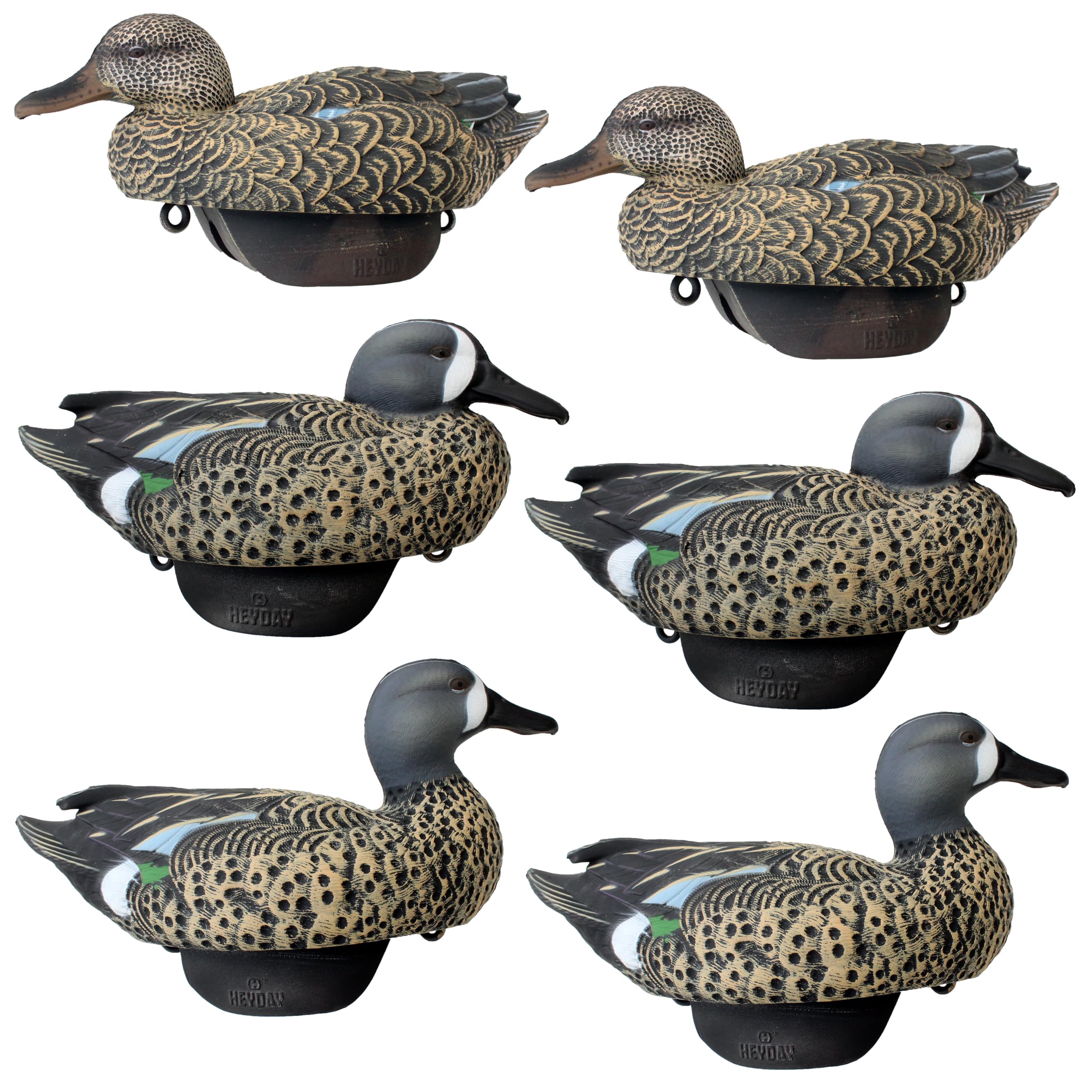 Heyday Blue Wing Teal decoy with HydroFoam construction for lighter, quieter setups.