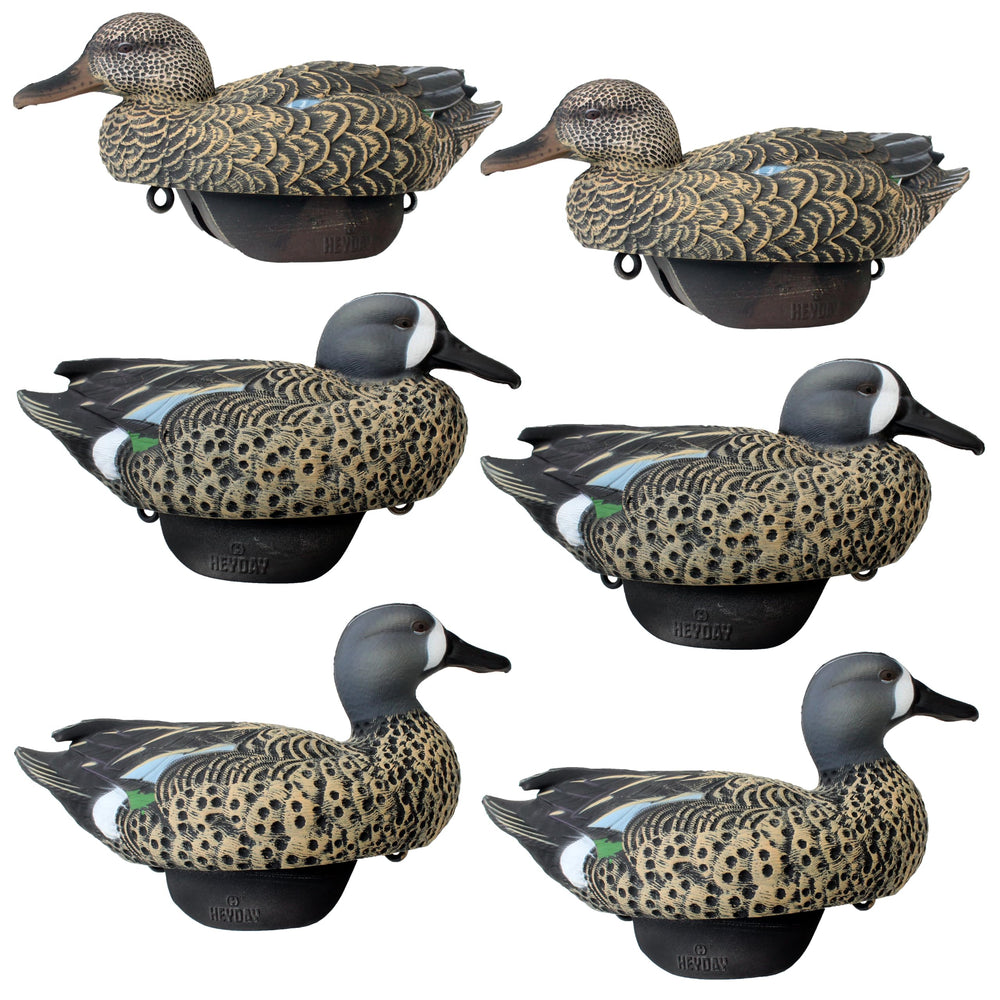 Heyday Blue Wing Teal decoy with HydroFoam construction for lighter, quieter setups.