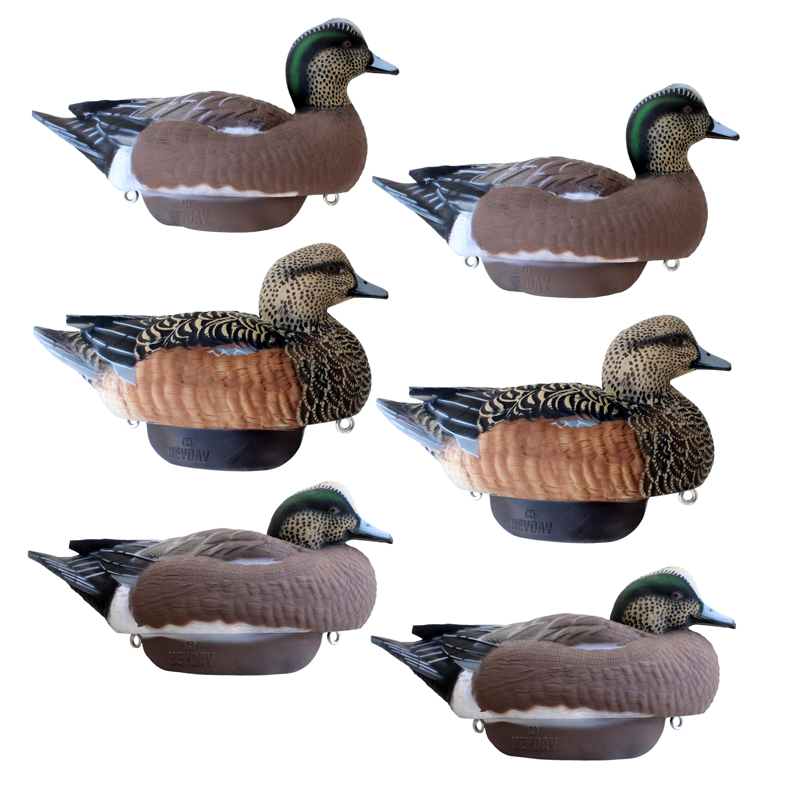 Heyday Flexfloat Wigeon decoys balance pack delivering a stable, natural spread on calm water.