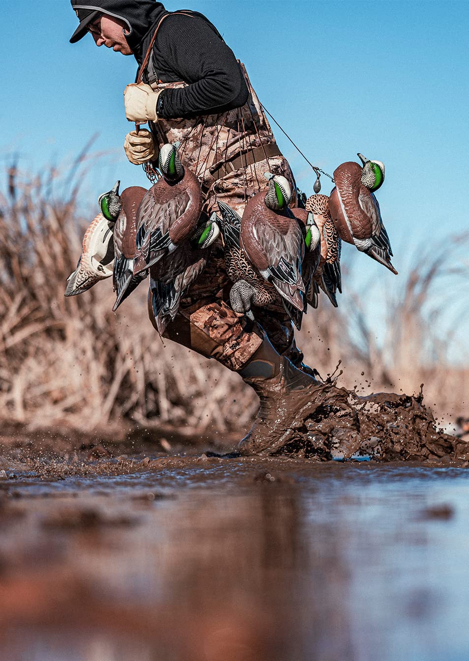 Heyday Flexfloat Wigeon decoys quiet operation helps concealment near water.