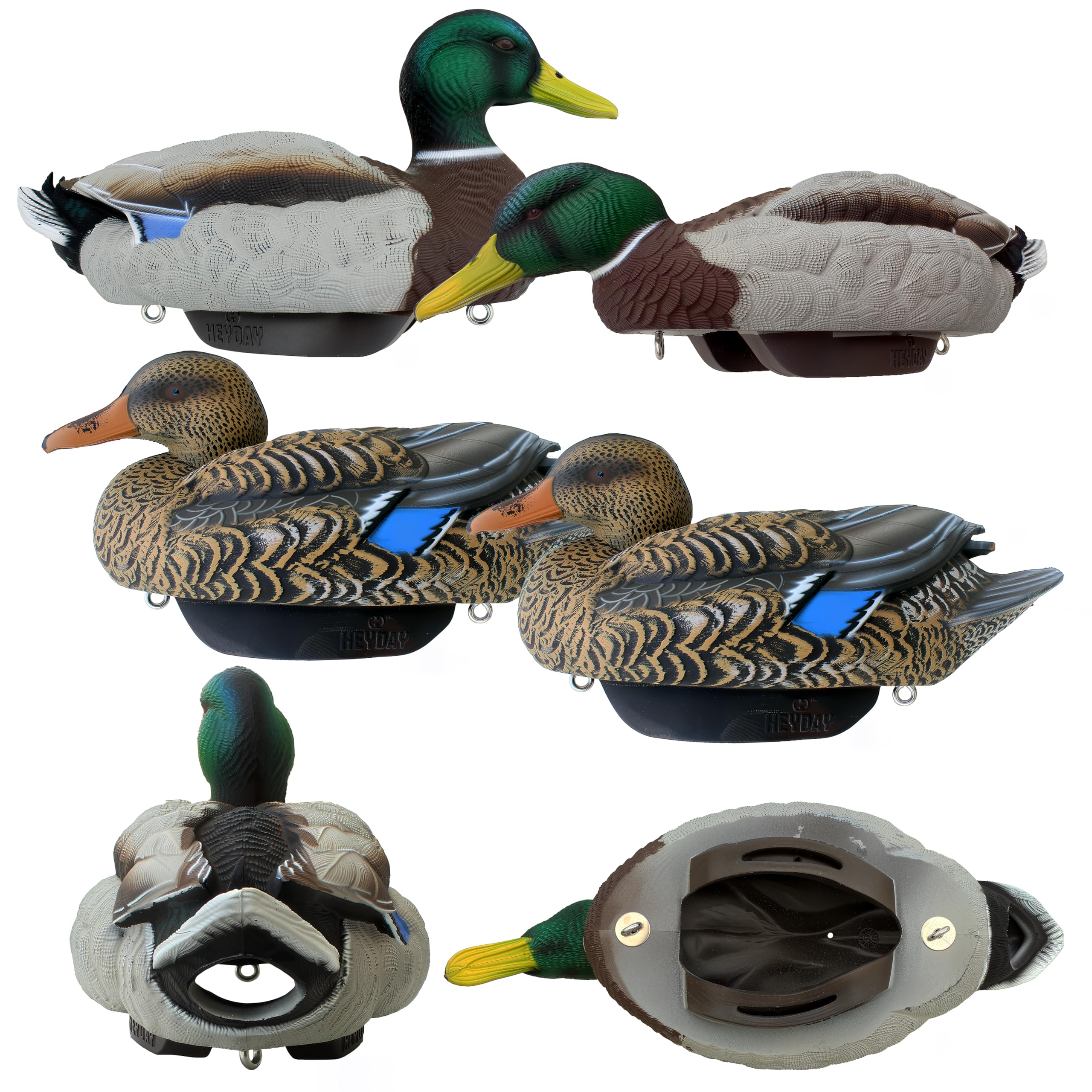HEYDAY Mallard ultralight hydrofoam construction decoys spread for quiet field hunts