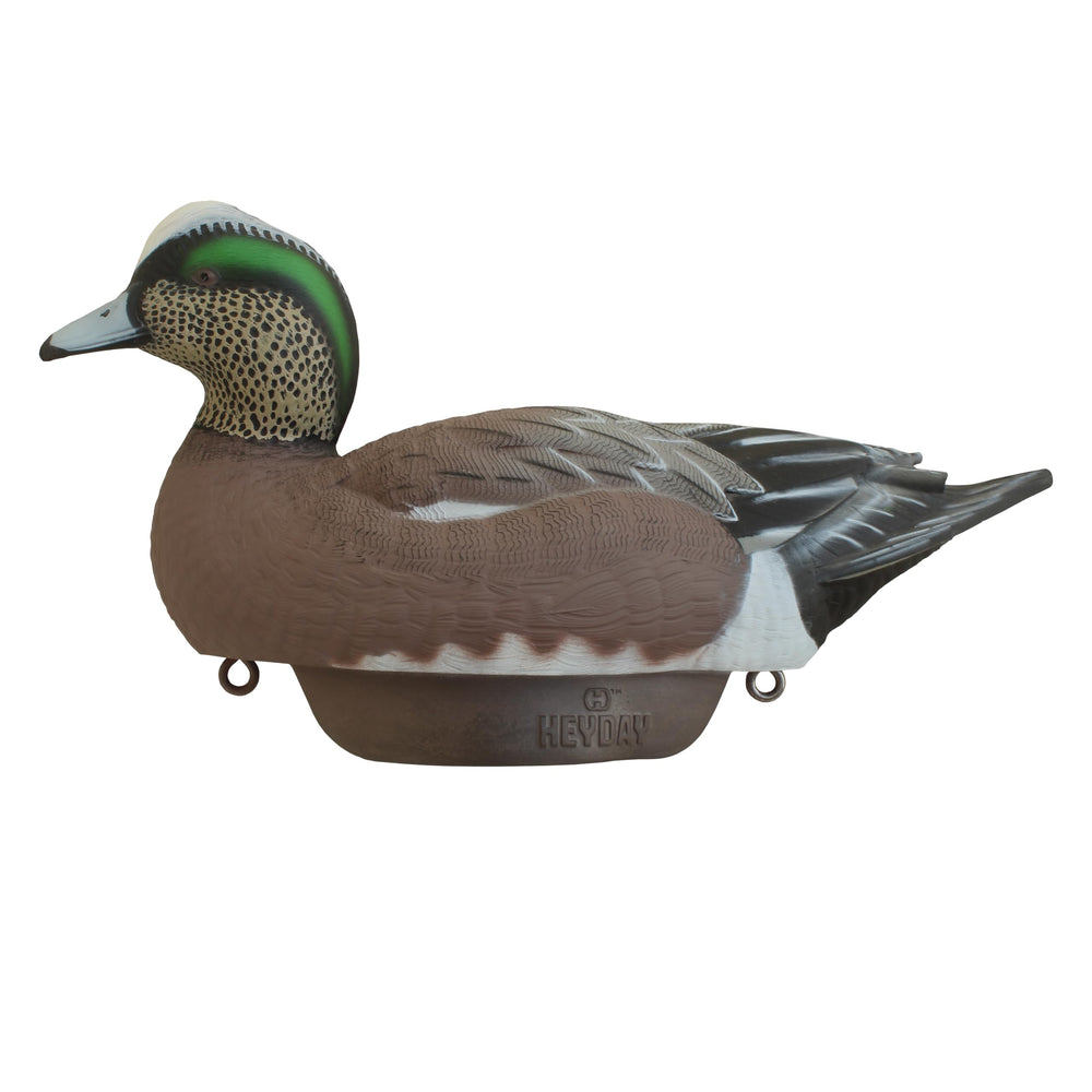 HEYDAY Puddler Pack ultralight drake wigeon decoy features photoreal detail for convincing setups.
