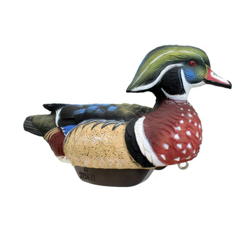 HEYDAY Wood Duck Decoys Air Vent relief helps the decoy rise if submerged