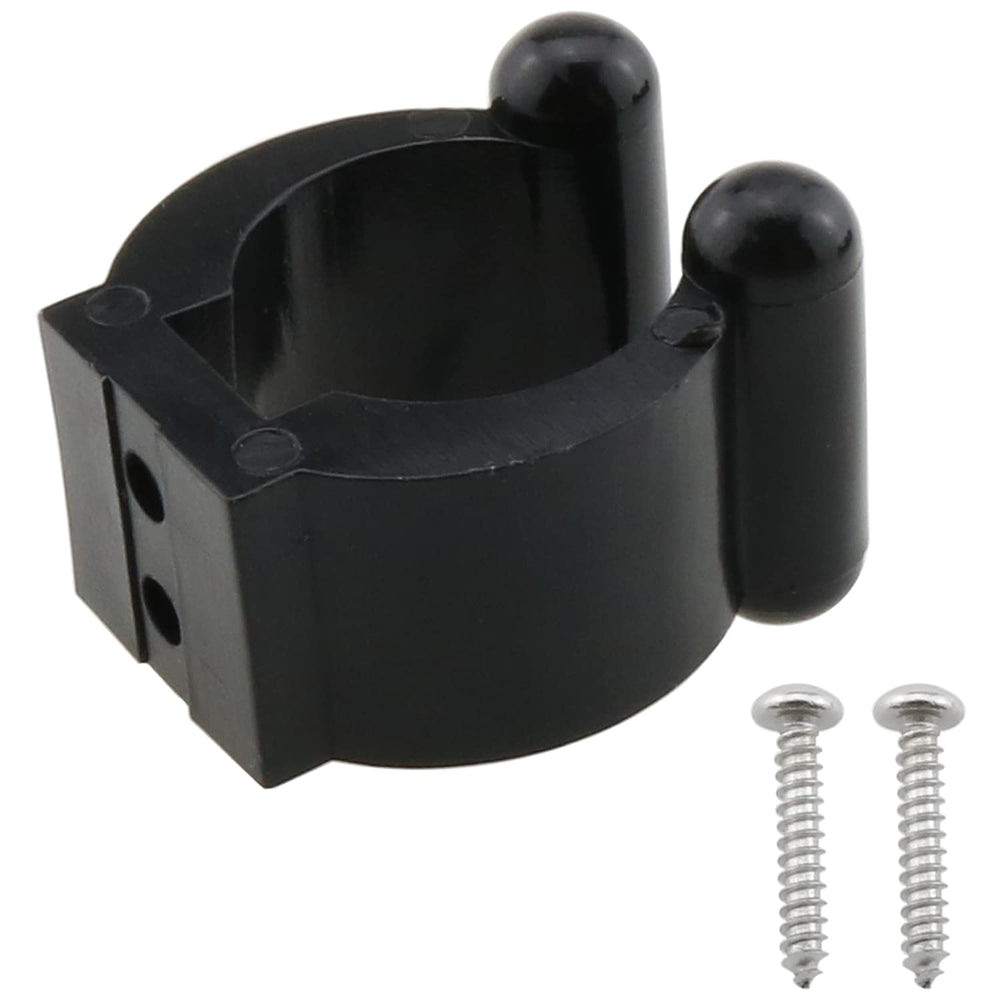 Wall-mounted Heyous clip showing horizontal fishing rod storage