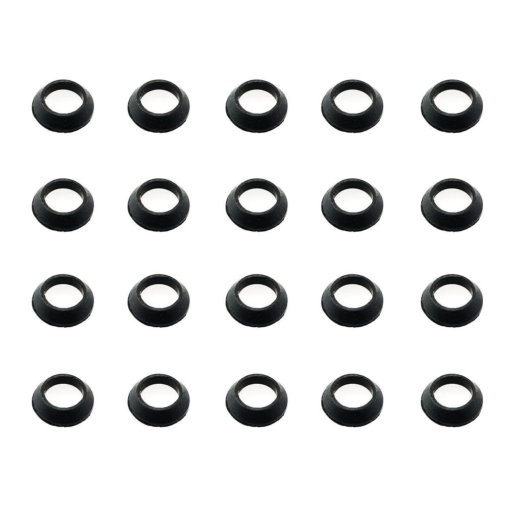 Rubber winding rings for fishing rod building, 10mm inner diameter, 15mm outer diameter, black