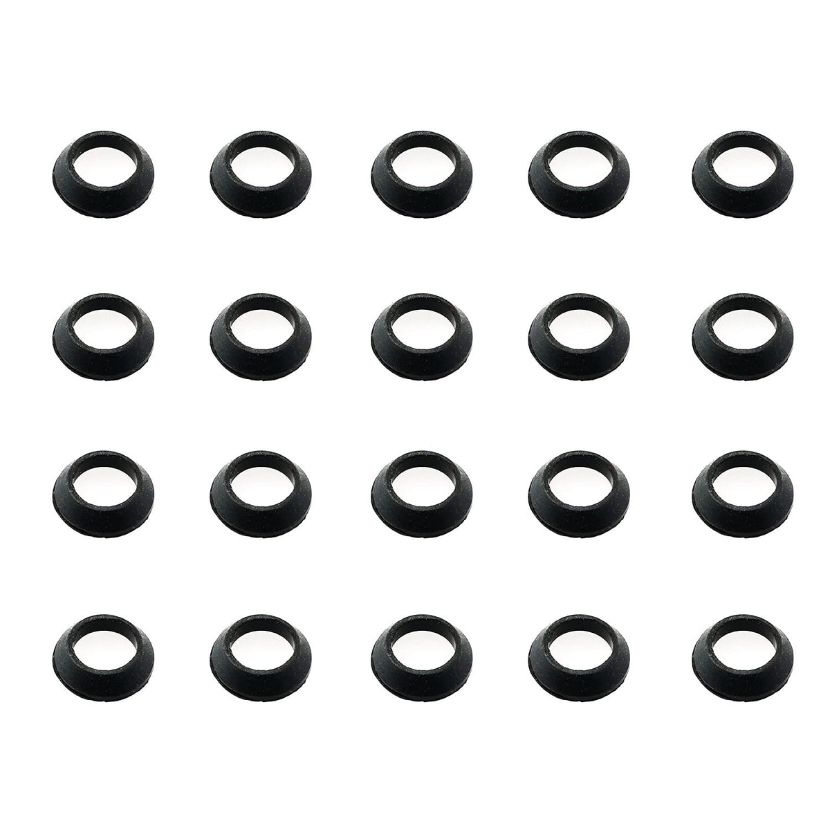 Rubber winding rings for fishing rod building, 10mm inner diameter, 15mm outer diameter, black