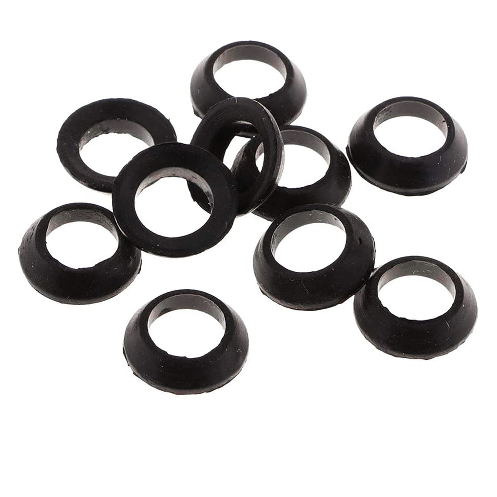 Package of 20 black rubber rings for fly, spinning and casting rods