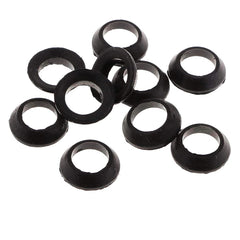 Package of 20 black rubber rings for fly, spinning and casting rods