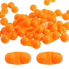 Heyous 40pcs orange fishing attractor bell beads close-up 30x15mm - image 1