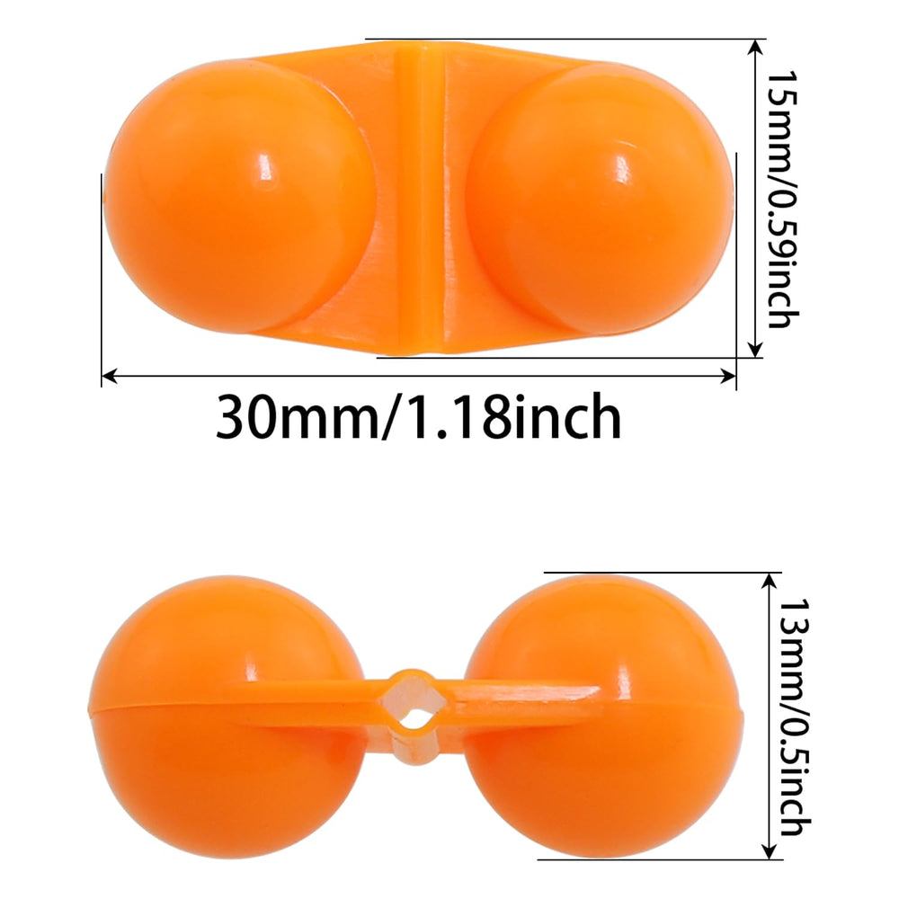 Heyous orange fishing attractor bell beads 30x15mm - image 2