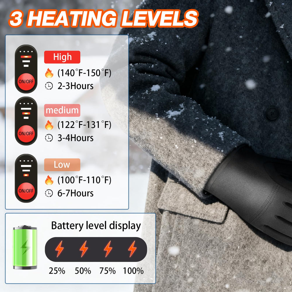 hfshimlux heated glove liner battery pack visible, ensuring long-lasting warmth