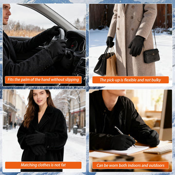 hfshimlux heated glove liner ultra-thin heating layer fits pockets easily