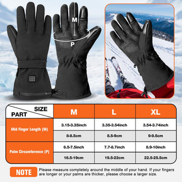 Hfshimlux heated gloves adjustable wrist strap for a snug, configurable fit.