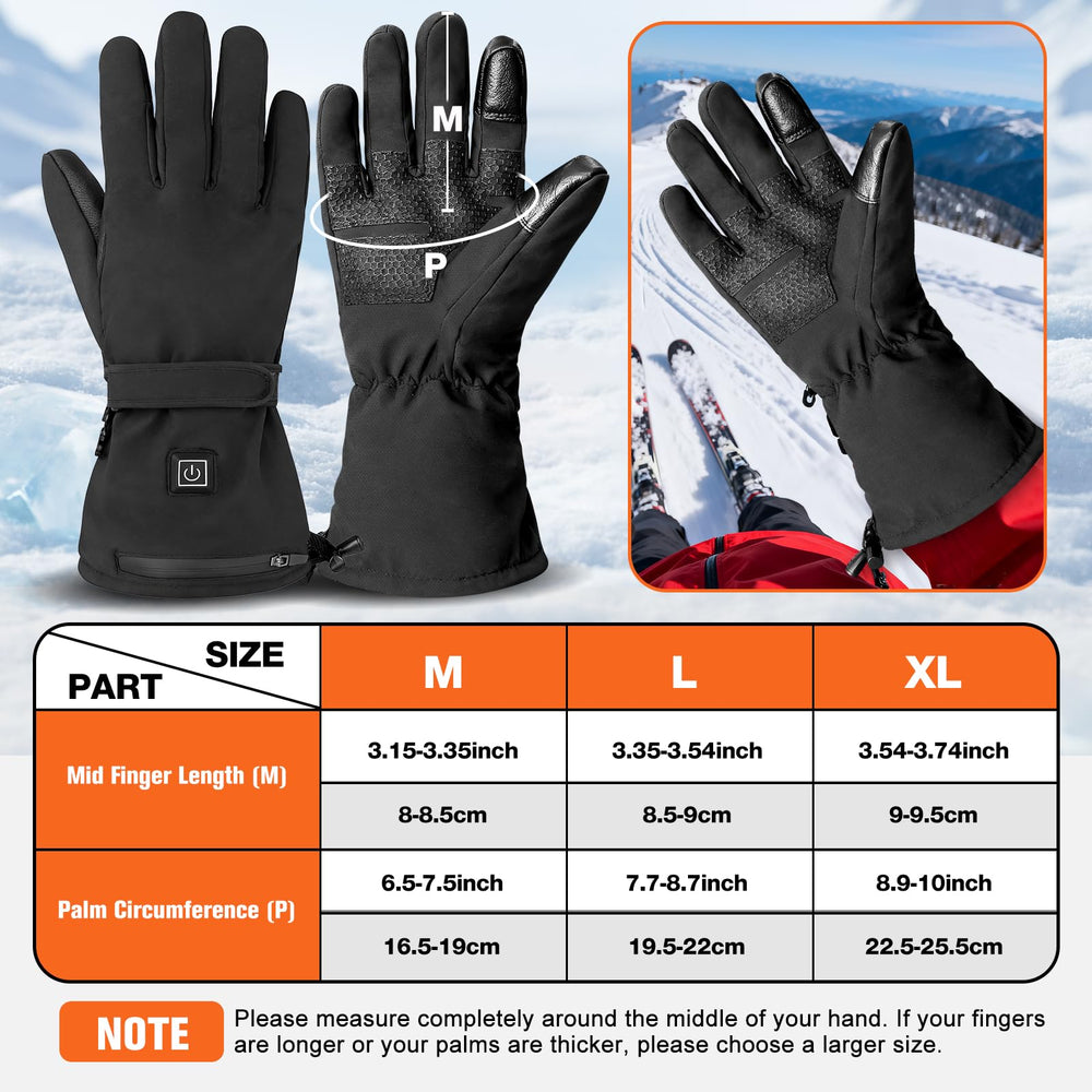 Hfshimlux heated gloves adjustable wrist strap for a snug, configurable fit.