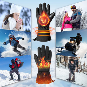 Hfshimlux heated gloves anti-loss buckle enables easy hanging and storage.