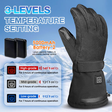 Hfshimlux heated gloves back view illustrating full hand heat coverage