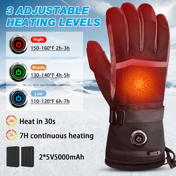 Hfshimlux heated gloves battery indicator shows charge level for planning warmth