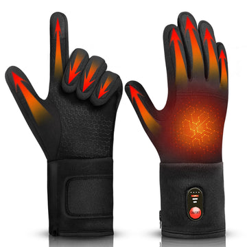 Hfshimlux heated gloves display battery status LEDs for easy power planning