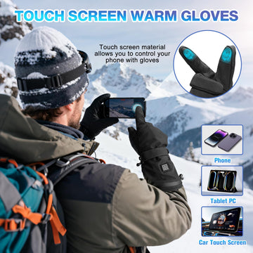 Hfshimlux heated gloves interior with soft velvet lining for cozy warmth
