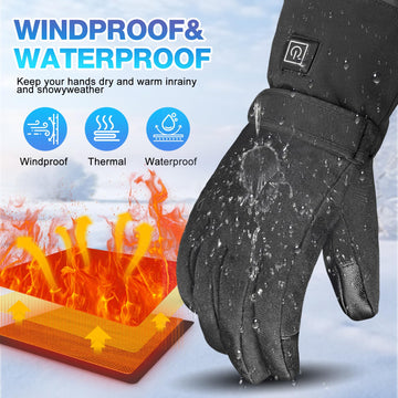Hfshimlux heated gloves with adjustable wrist strap for secure fit during winter activities