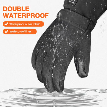 Hfshimlux heated gloves non-slip palm ensures secure grip in cold weather.