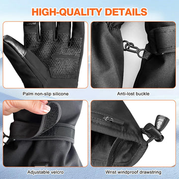 Hfshimlux heated gloves waterproof and windproof exterior shields against elements.