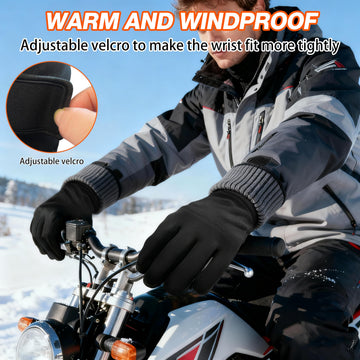 Hfshimlux heated gloves windproof waterproof shell keeps hands dry