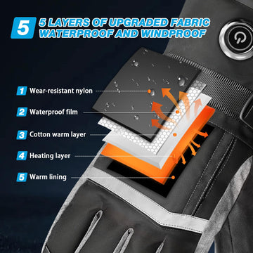 Hfshimlux heated gloves windproof waterproof outer shell for wet/ windy conditions