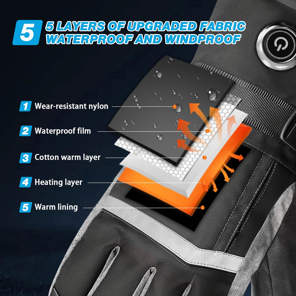 Hfshimlux heated gloves windproof waterproof outer shell for wet/ windy conditions