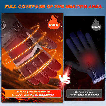Hfshimlux heated gloves adjustable wristband for a snug fit against cold winds
