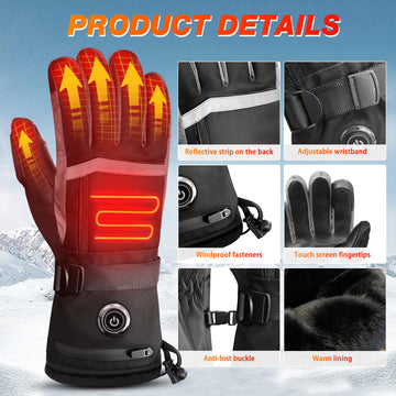 Hfshimlux heated gloves windproof waterproof outer layer keeps hands dry