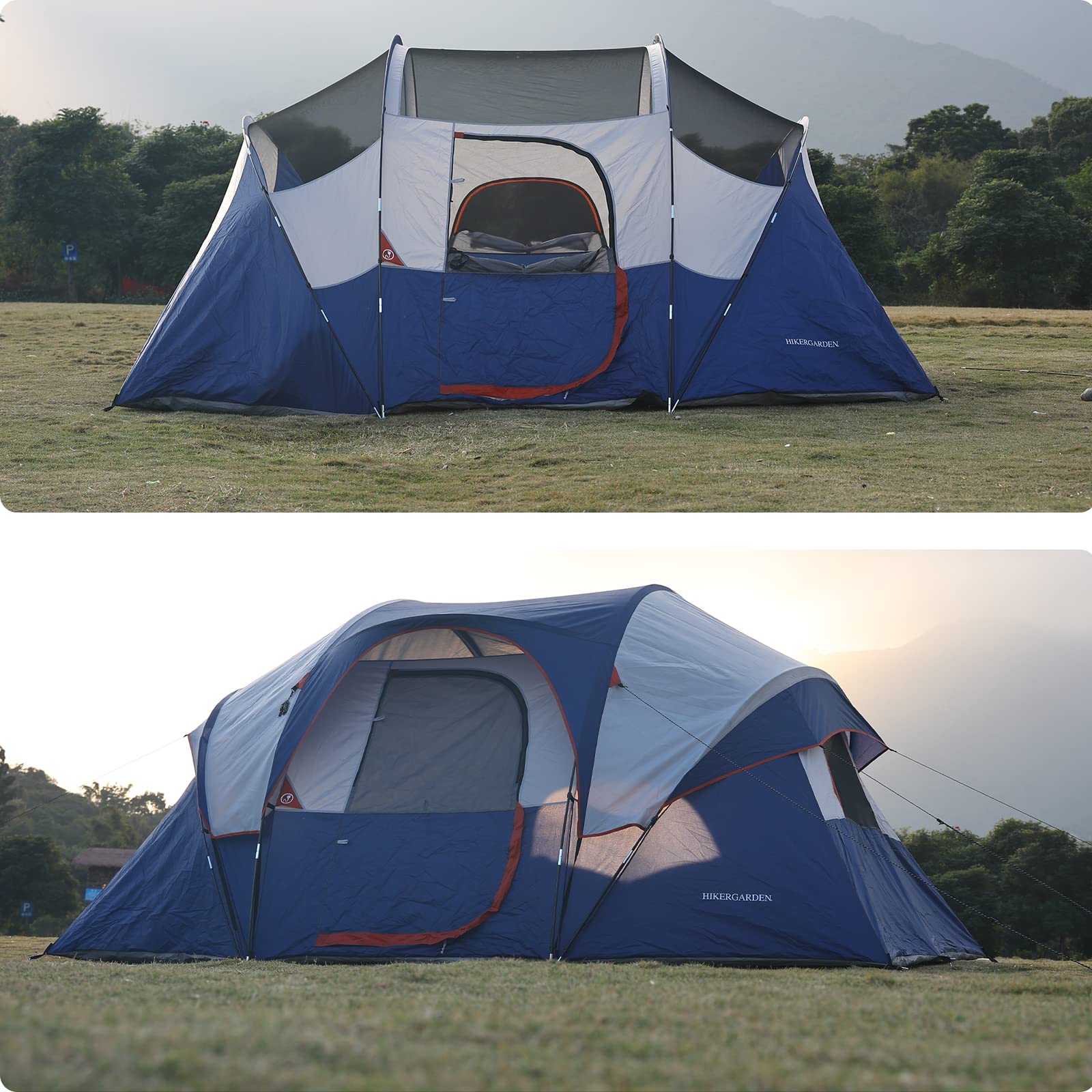 HG Hikergarden 10p tent divided rooms provide privacy for groups