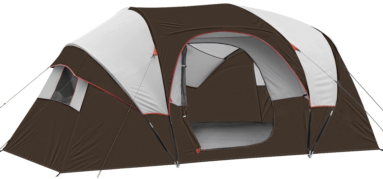 HG Hikergarden 10person tent exterior demonstrates windproof protection for stable family camping.