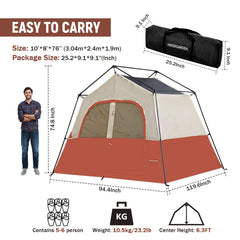 HG HIKERGARDEN 6P front exterior ready for car camping