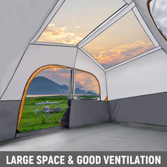 HG Hikergarden 6P tent ventilation-mesh-windows provide fresh air and cooling