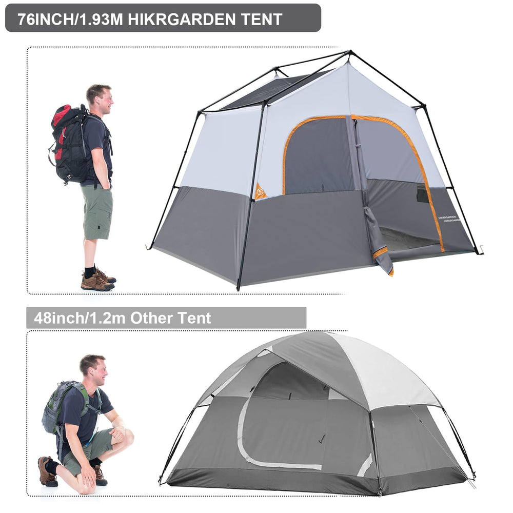 HG Hikergarden 6P tent waterproof-windproof design protects gear in rain and gusts